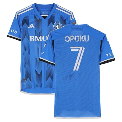 Kwadwo Opoku CF Montreal Autographed Match-Used #7 Blue adidas Jersey from the 2024 MLS Season - Size M