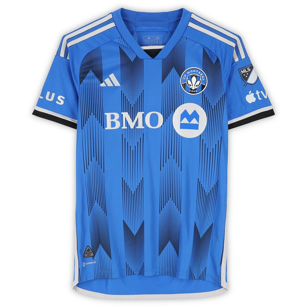 Maillot adidas bleu numéro 21 autographié par Lassi Lappalainen du CF Montréal pour la saison 2024 de la MLS - Taille M