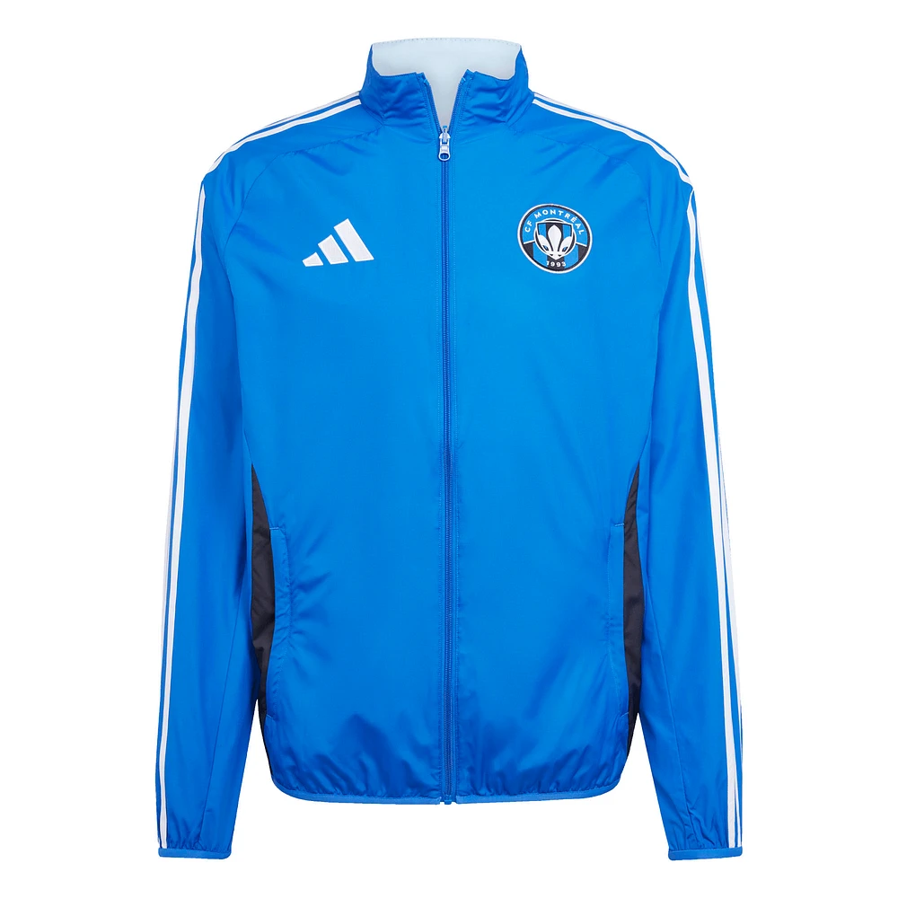 Men's adidas  Blue CF Montreal 2025 Reversible Full-Zip Raglan Anthem Jacket