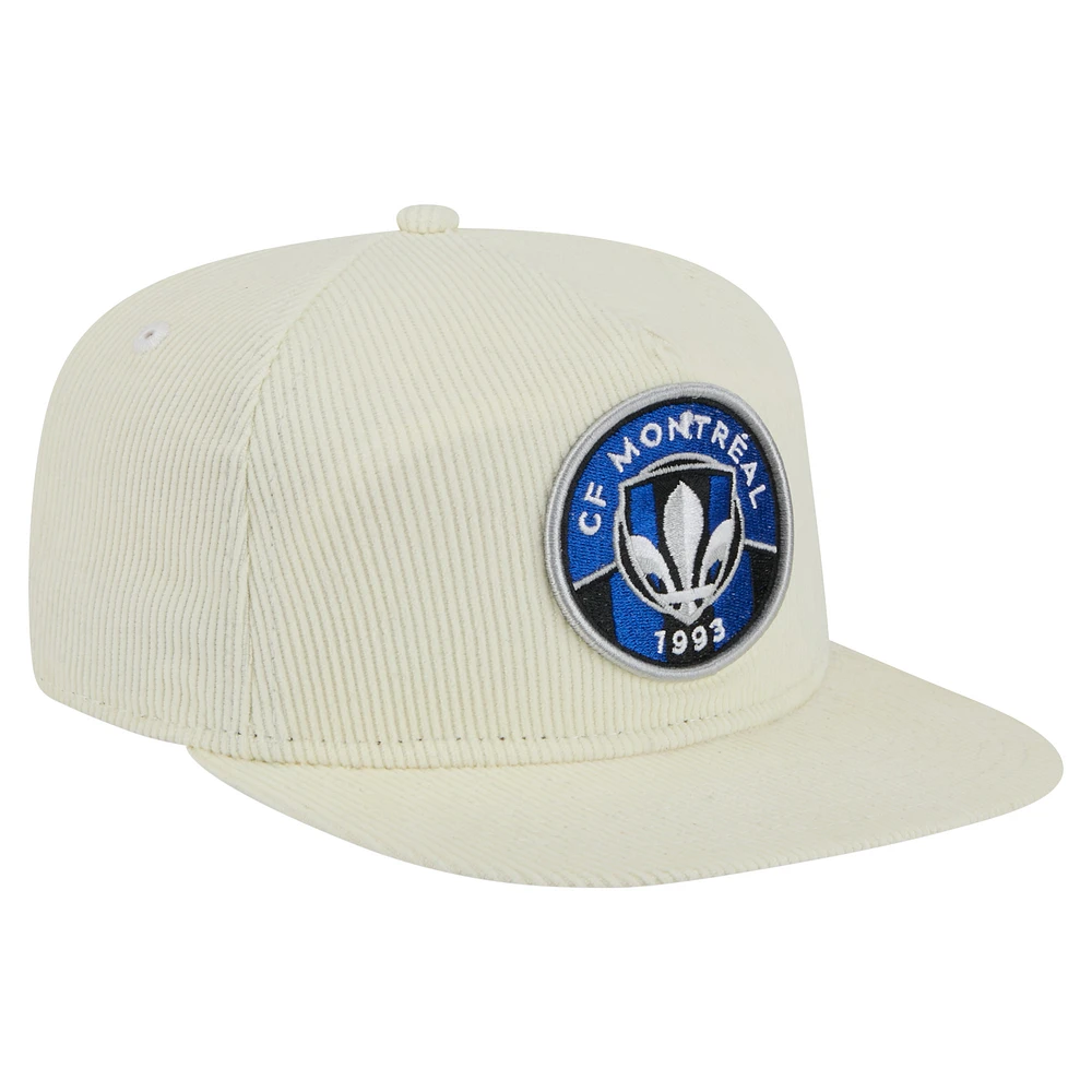 Men's New Era  Cream CF Montreal 2025 Kickoff Snapback Golfer Hat