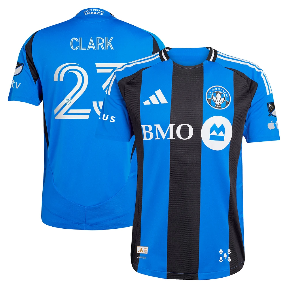 Maillot de joueur authentique original Montréal 2025 adidas Caden Clark bleu CF pour homme