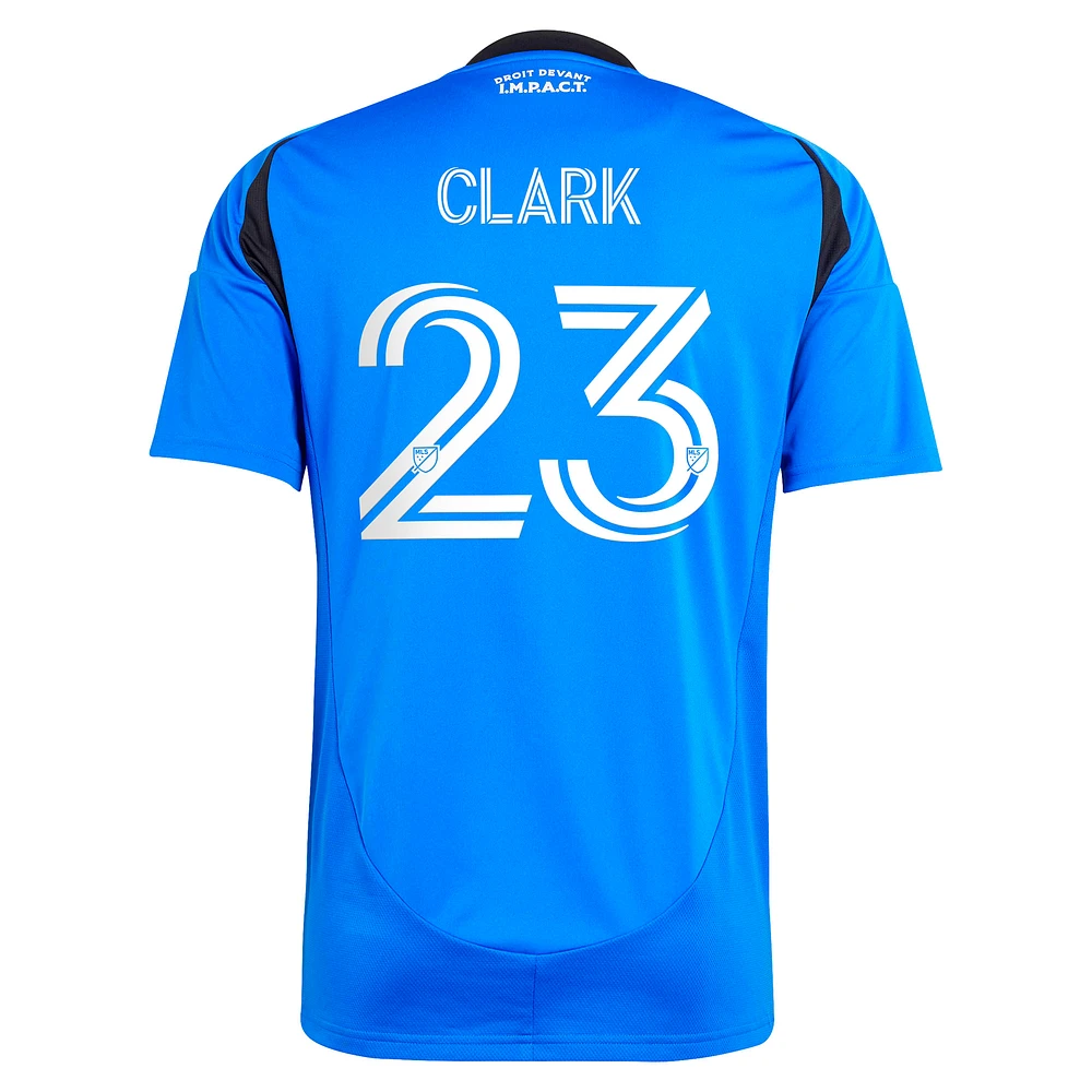 Maillot réplique original de joueur Montréal 2025 adidas Caden Clark bleu CF pour homme