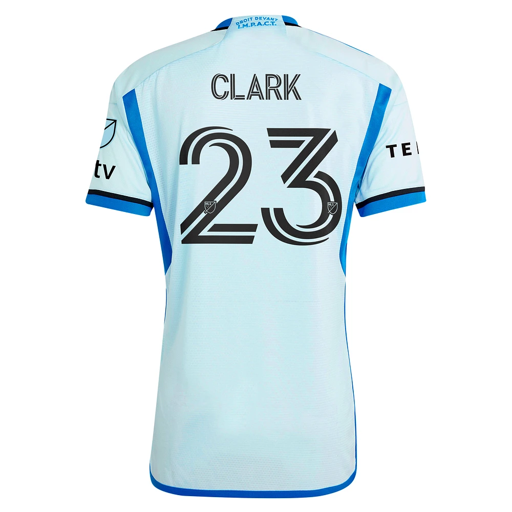 Men's adidas Caden Clark Light Blue CF Montréal 2024 Original Authentic Player Jersey