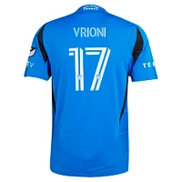 Men's adidas Giacomo Vrioni Blue CF Montréal 2025 Original Authentic Player Jersey