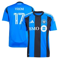 Maillot réplique original de joueur Montréal 2025 adidas Giacomo Vrioni bleu CF pour homme