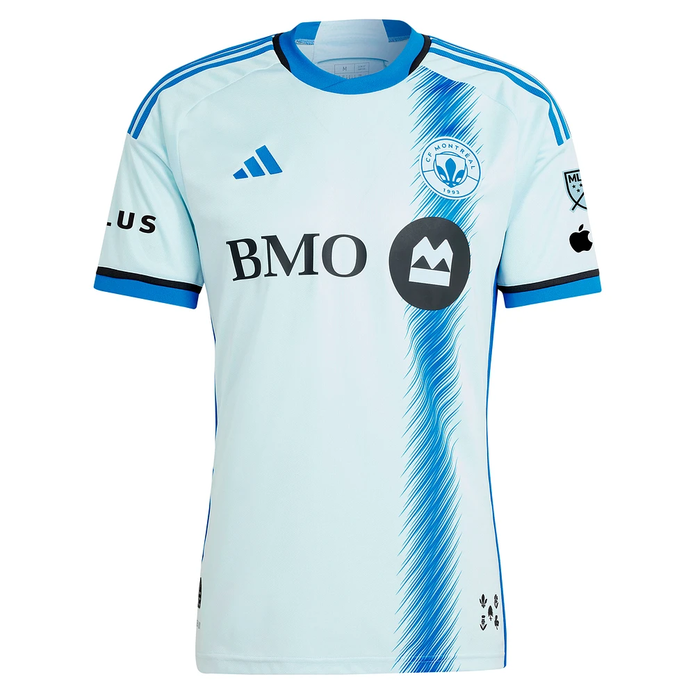 Men's adidas Giacomo Vrioni Light Blue CF Montréal 2024 Original Authentic Player Jersey
