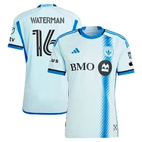 Men's adidas Joel Waterman Light Blue CF Montreal 2024 La Main Authentic Player Jersey