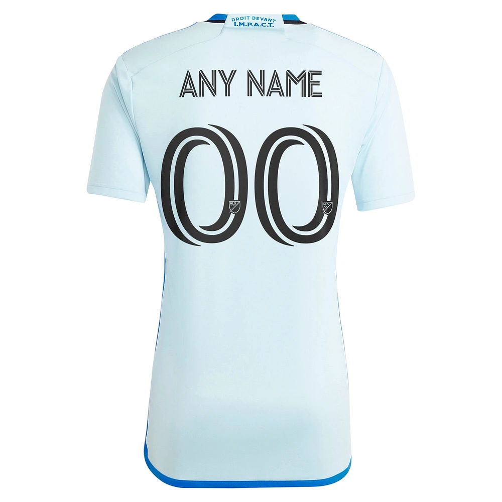 Maillot personnalisé adidas CF Montréal 2024 La Main Replica bleu clair pour homme