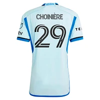 Men's adidas Mathieu Choinière Light Blue CF Montreal 2024 La Main Authentic Player Jersey