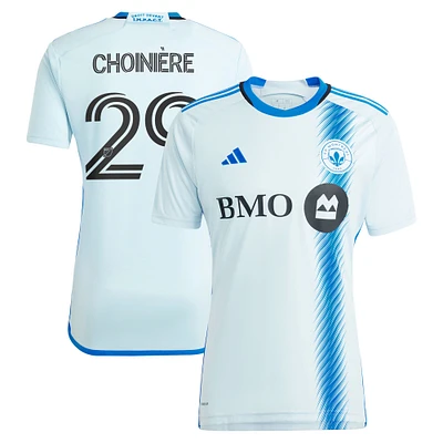 Men's adidas Mathieu Choinière Light Blue CF Montreal 2024 La Main Replica Player Jersey