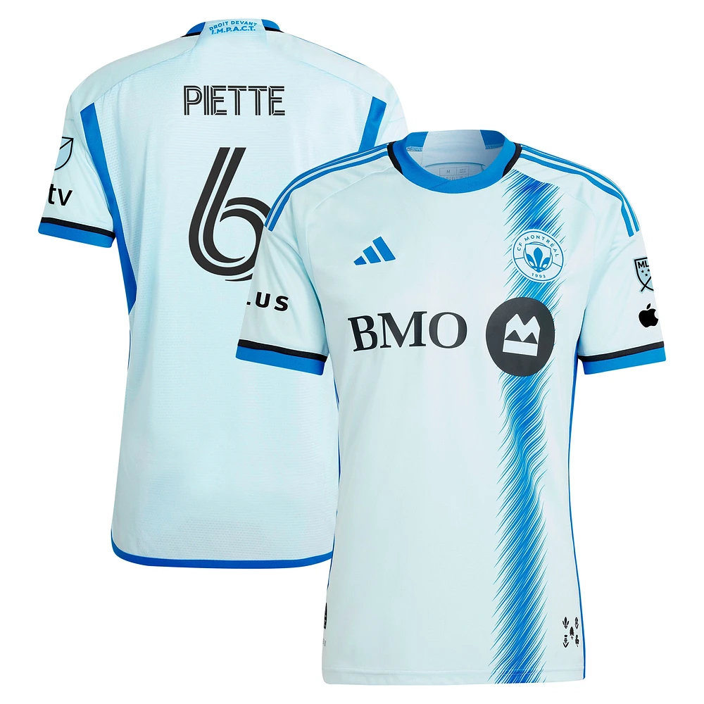 Men's adidas Samuel Piette Light Blue CF Montreal 2024 La Main Authentic Player Jersey