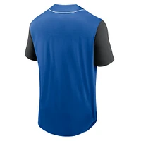 Maillot de baseball boutonné Fanatics CF Montréal Balance Fashion pour hommes, bleu