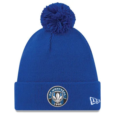 CF Montreal New Era Primary Logo Pom Knit Hat - Blue