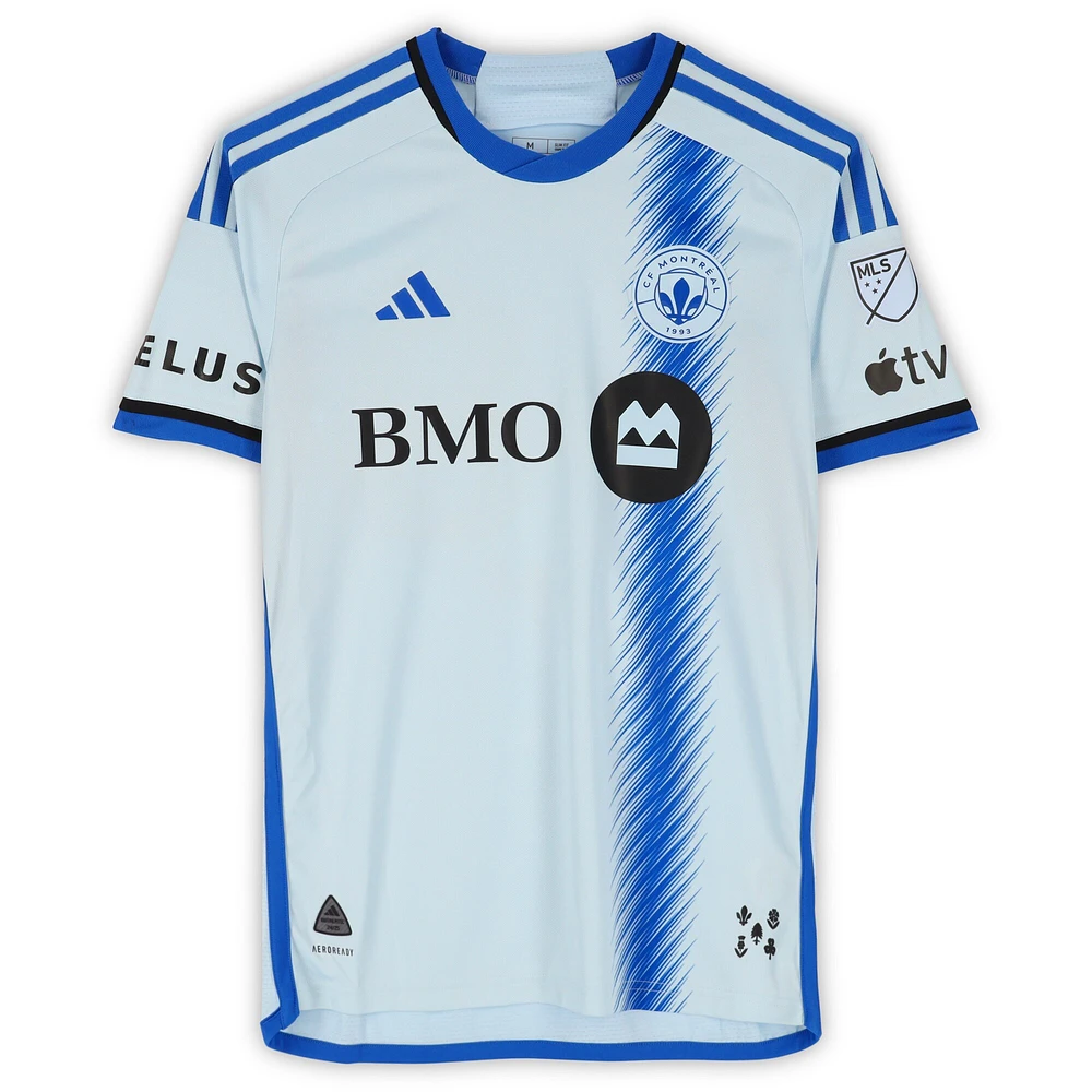 Maillot adidas bleu clair numéro 6 autographié par Samuel Piette du CF Montréal lors de la saison 2024 de la MLS - Taille M