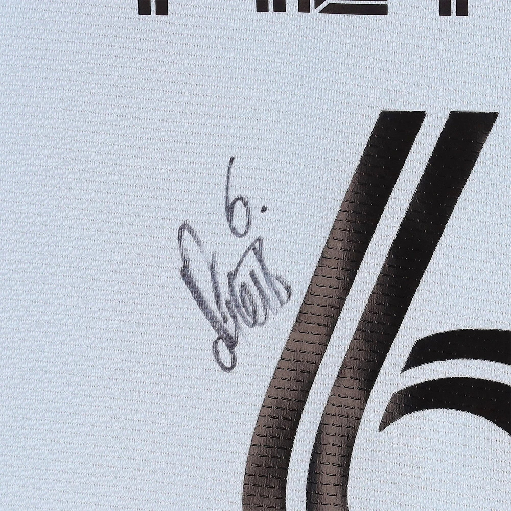 Maillot adidas bleu clair numéro 6 autographié par Samuel Piette du CF Montréal lors de la saison 2024 de la MLS - Taille M
