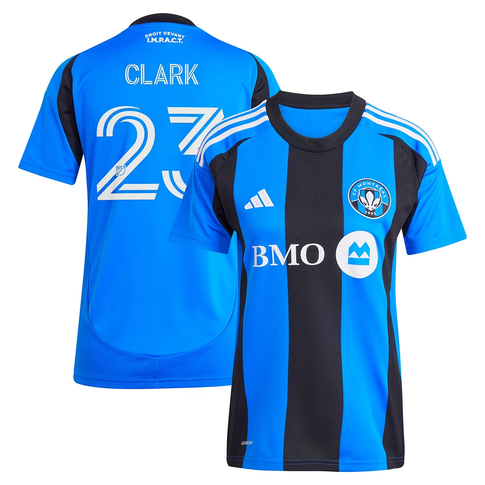 Women's adidas Caden Clark Blue CF Montréal 2025 Original Replica Player Jersey
