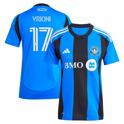 Women's adidas Giacomo Vrioni Blue CF Montréal 2025 Original Replica Player Jersey