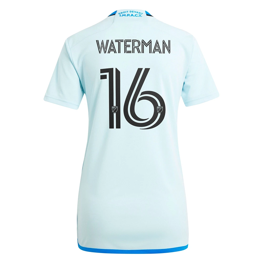 Women's adidas Joel Waterman Light Blue CF Montreal 2024 La Main Replica Player Jersey