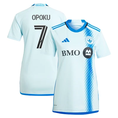 Maillot de joueur réplique adidas Kwadwo Opoku bleu clair CF Montréal 2024 La Main pour femme