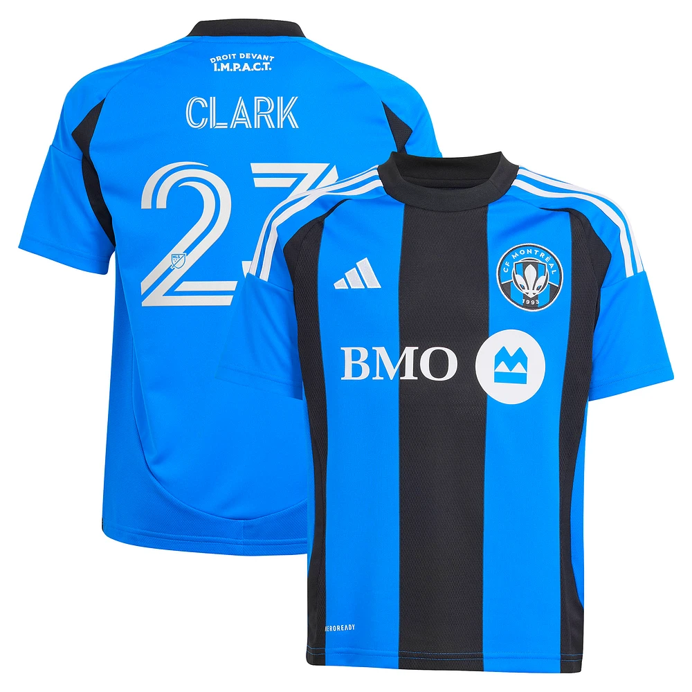 Maillot de joueur réplique original Montréal 2025 adidas Caden Clark Blue CF pour jeune