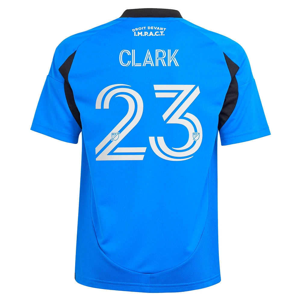 Maillot de joueur réplique original Montréal 2025 adidas Caden Clark Blue CF pour jeune