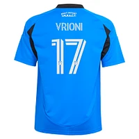 Maillot réplique original de joueur Montréal 2025 adidas Giacomo Vrioni bleu CF pour jeune