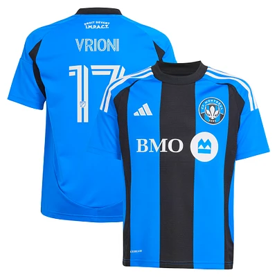 Maillot réplique original de joueur Montréal 2025 adidas Giacomo Vrioni bleu CF pour jeune