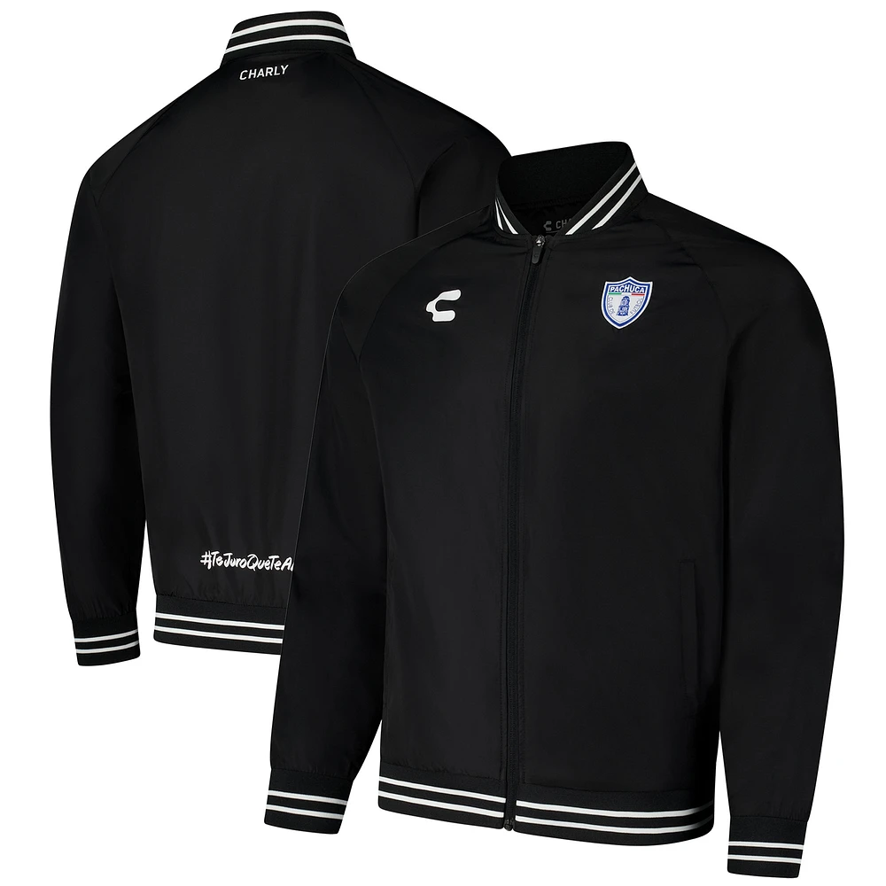 Blouson aviateur entièrement zippé Charly Black C.F. Pachuca 2024/25 pour homme