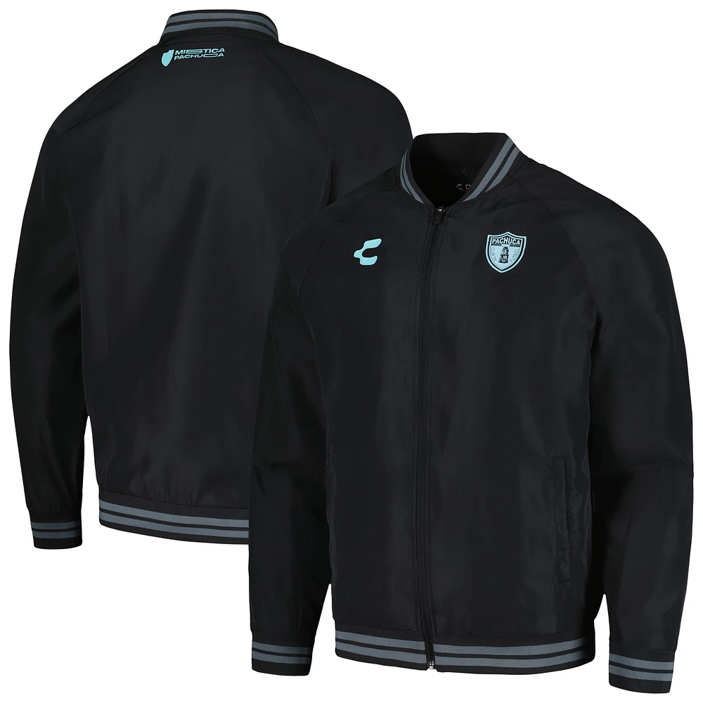 Men's Charly  Black C.F. Pachuca Full-Zip Bomber Jacket