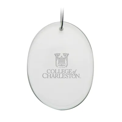 Charleston Cougars 2.75'' x 3.75'' Glass Oval Ornament