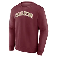 Sweat-shirt à capuche avec nom court pour homme Fanatics Maroon Charleston Cougars