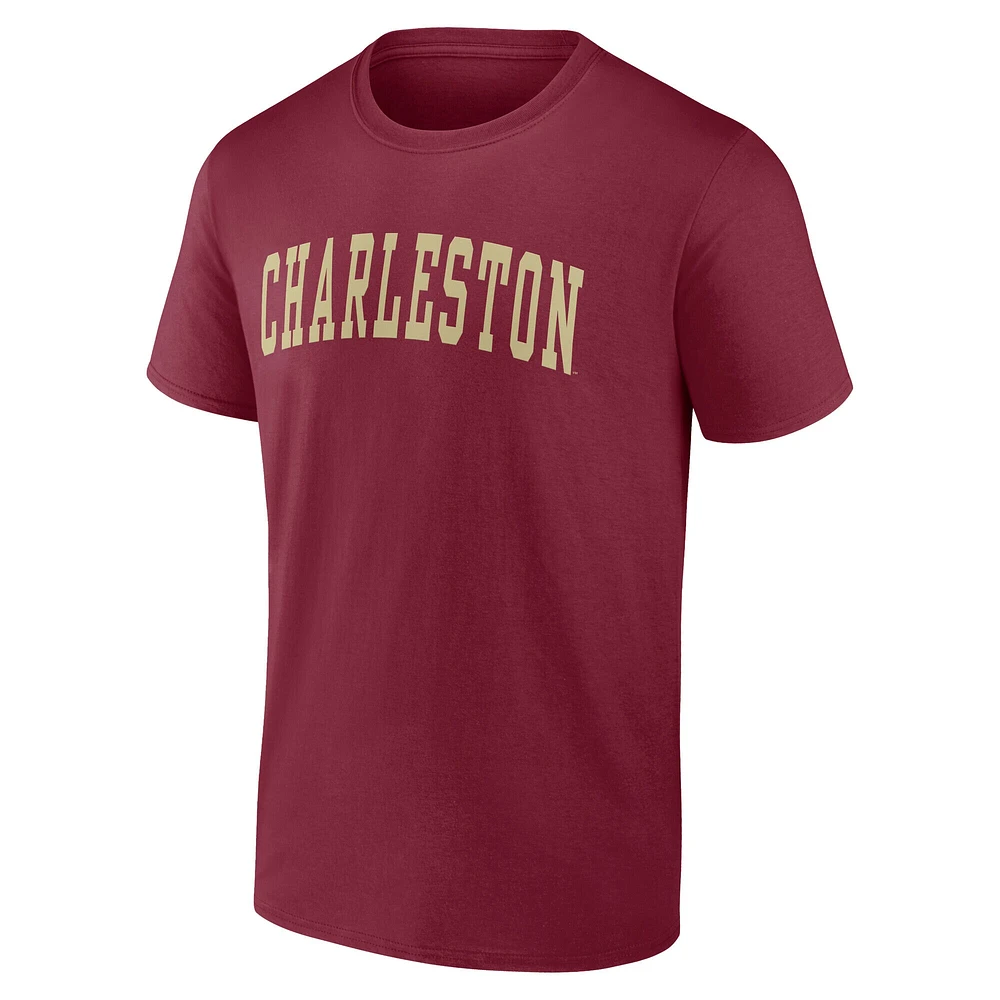 Men's Maroon Charleston Cougars Arched Wordmark T-Shirt