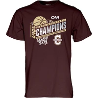 T-Shirt unisexe bleu 84 Maroon Charleston Cougars 2024 CAA pour hommes, tournoi de conférence basket-ball, Champions vestiaire