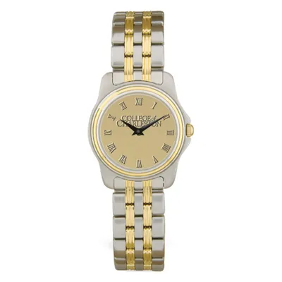 Charleston Cougars Women's Two-Tone Medallion Wristwatch - Gold/Silver