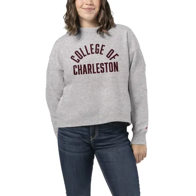 Charleston Cougars League Collegiate Wear Women's 1636 Boxy Sweatshirt - Heather Gray