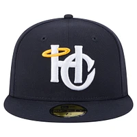 Casquette ajustée 59FIFTY Charleston RiverDogs Authentic Collection pour homme de New Era bleu marine