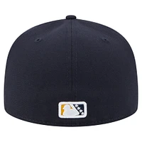 Casquette ajustée 59FIFTY Charleston RiverDogs Authentic Collection pour homme de New Era bleu marine