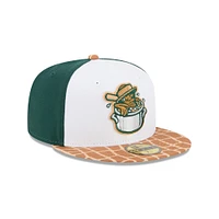 Casquette ajustée 59FIFTY Charleston RiverDogs blanche New Era pour homme