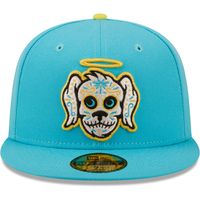 Men's New Era Aqua Perros Santos De Charleston Copa La Diversion 59FIFTY Fitted Hat