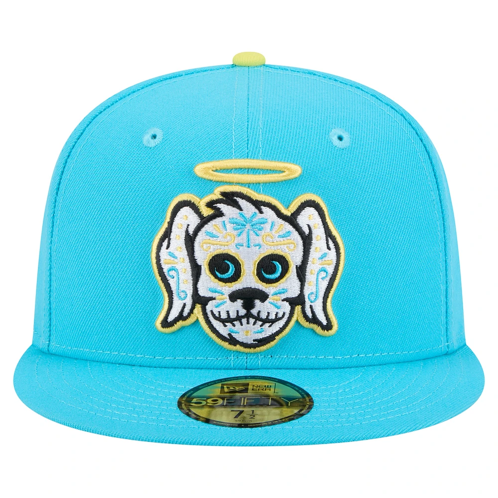 Casquette ajustée 59FIFTY Charleston RiverDogs Copa de la Diversión New Era pour homme bleu clair