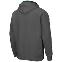 Men's Colosseum Charcoal Charlotte 49ers Arch & Logo 3.0 Full-Zip Hoodie