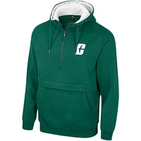 Sweat à capuche demi-zip Colosseum Green Charlotte 49ers Team pour hommes