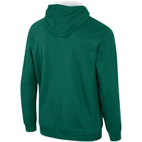 Sweat à capuche demi-zip Colosseum Green Charlotte 49ers Team pour hommes