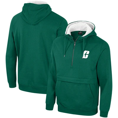 Sweat à capuche demi-zip Colosseum Green Charlotte 49ers Team pour hommes