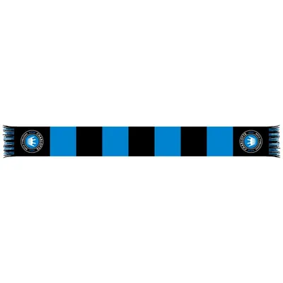 Charlotte FC Team Bar Knit Scarf - Black/Blue