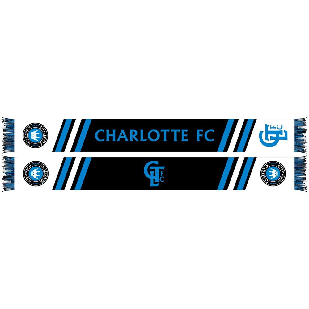 Black Charlotte FC Secondary Striped Knit Scarf