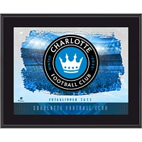 Plaque horizontale sublimée avec logo de l'équipe du Charlotte FC 10,5" x 13"