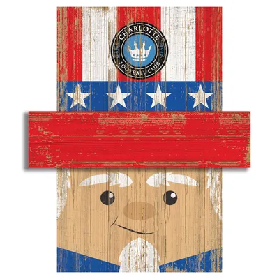 Charlotte FC 19'' x 16'' Patriotic Head Sign