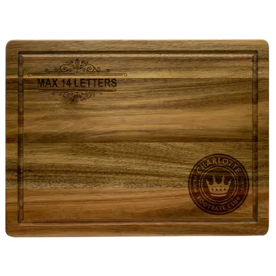 Charlotte FC Large Acacia Personalized Cutting & Serving Board