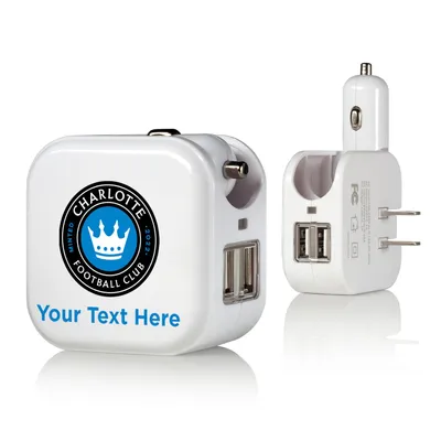 Charlotte FC Personalized 2-In-1 USB Charger